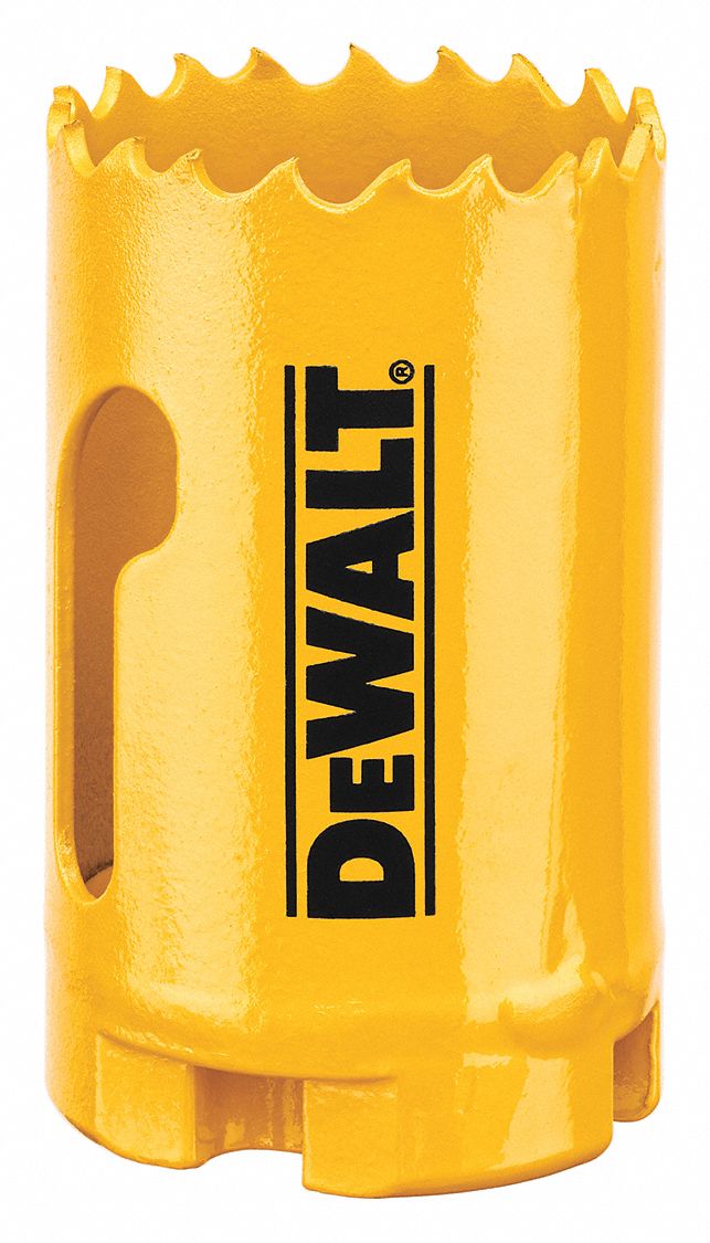 Hole Saw: 1 7/16 in Saw Dia., 4/5 Teeth per Inch, 1 3/4 in Max. Cutting Dp, Bi-Metal