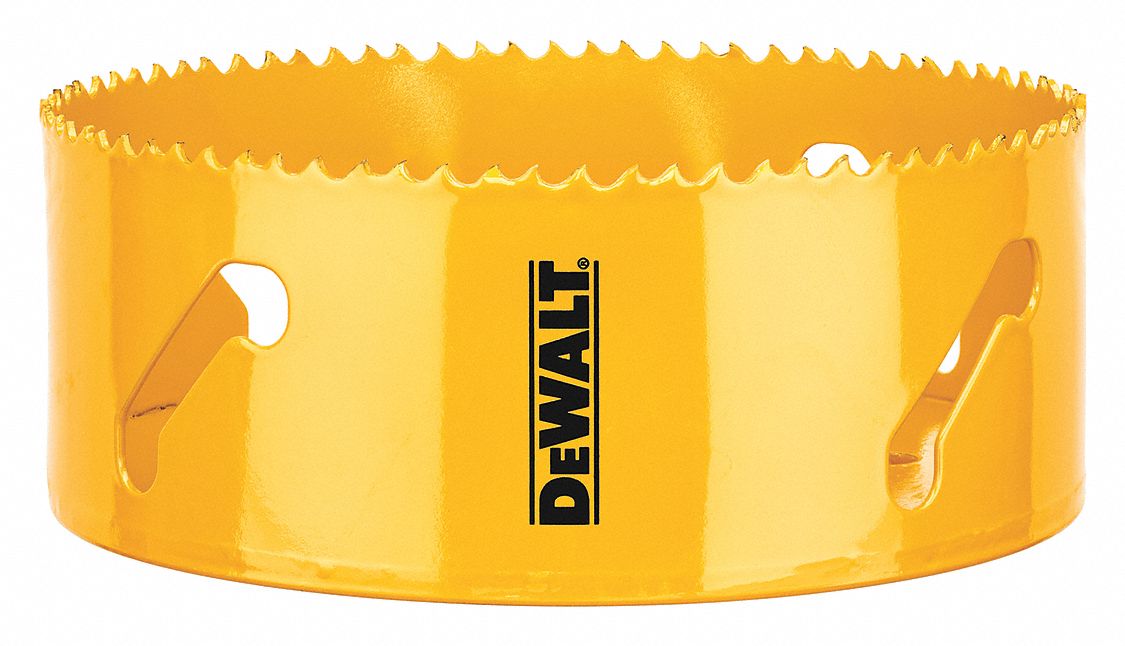 Hole Saw: 5 1/2 in Saw Dia., 4/5 Teeth per Inch, 1 3/4 in Max. Cutting Dp, Bi-Metal