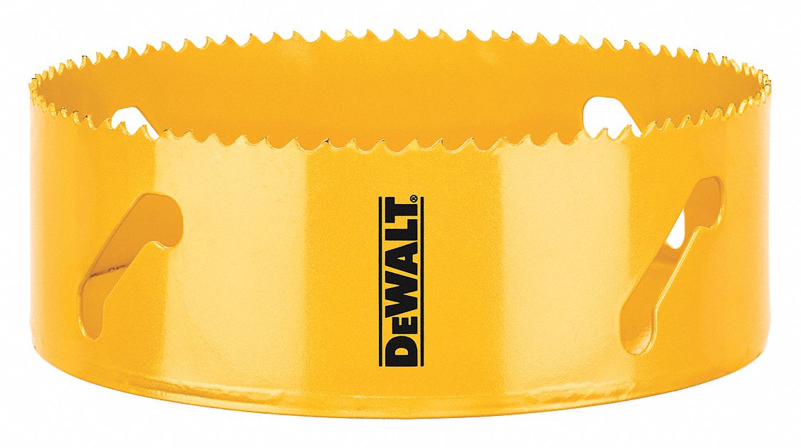 Hole Saw: 6 in Saw Dia., 4/5 Teeth per Inch, 1 3/4 in Max. Cutting Dp, 5/8"-18 Thread Size