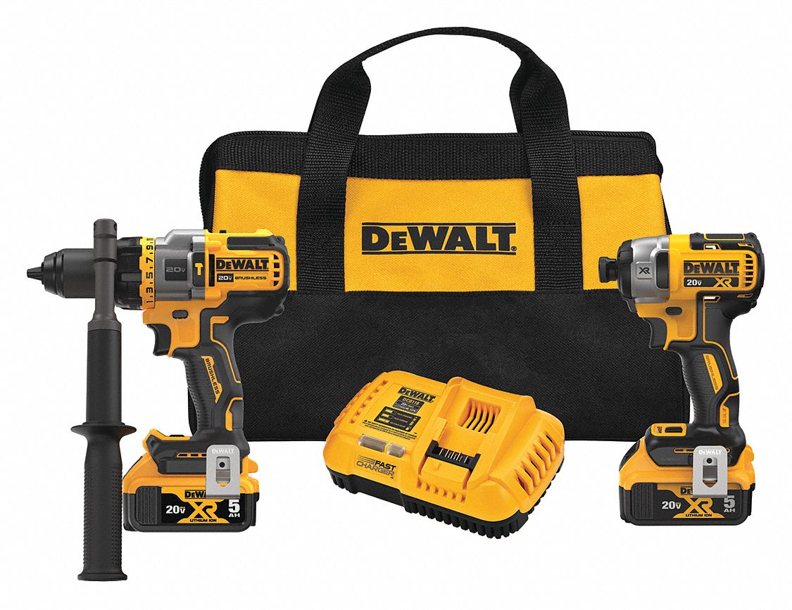 DEWALT Cordless Combination Kit 20 V Volt 2 Tools 1 2 in Hammer Drill Gen Purpose 38 250 BPM