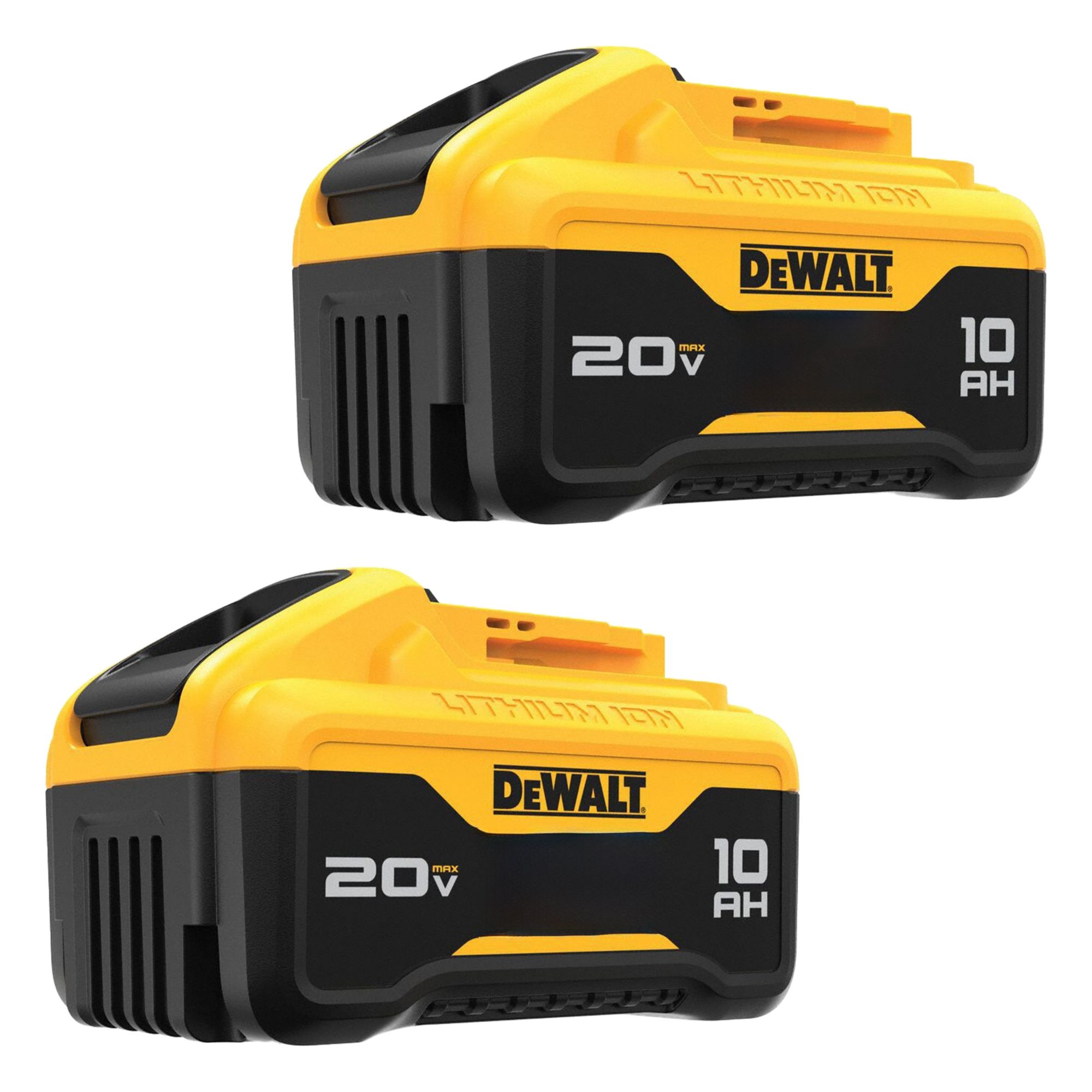 Battery: 20V MAX*, 10 Ah, 2 Batteries Included, 20V DC, 2 PK