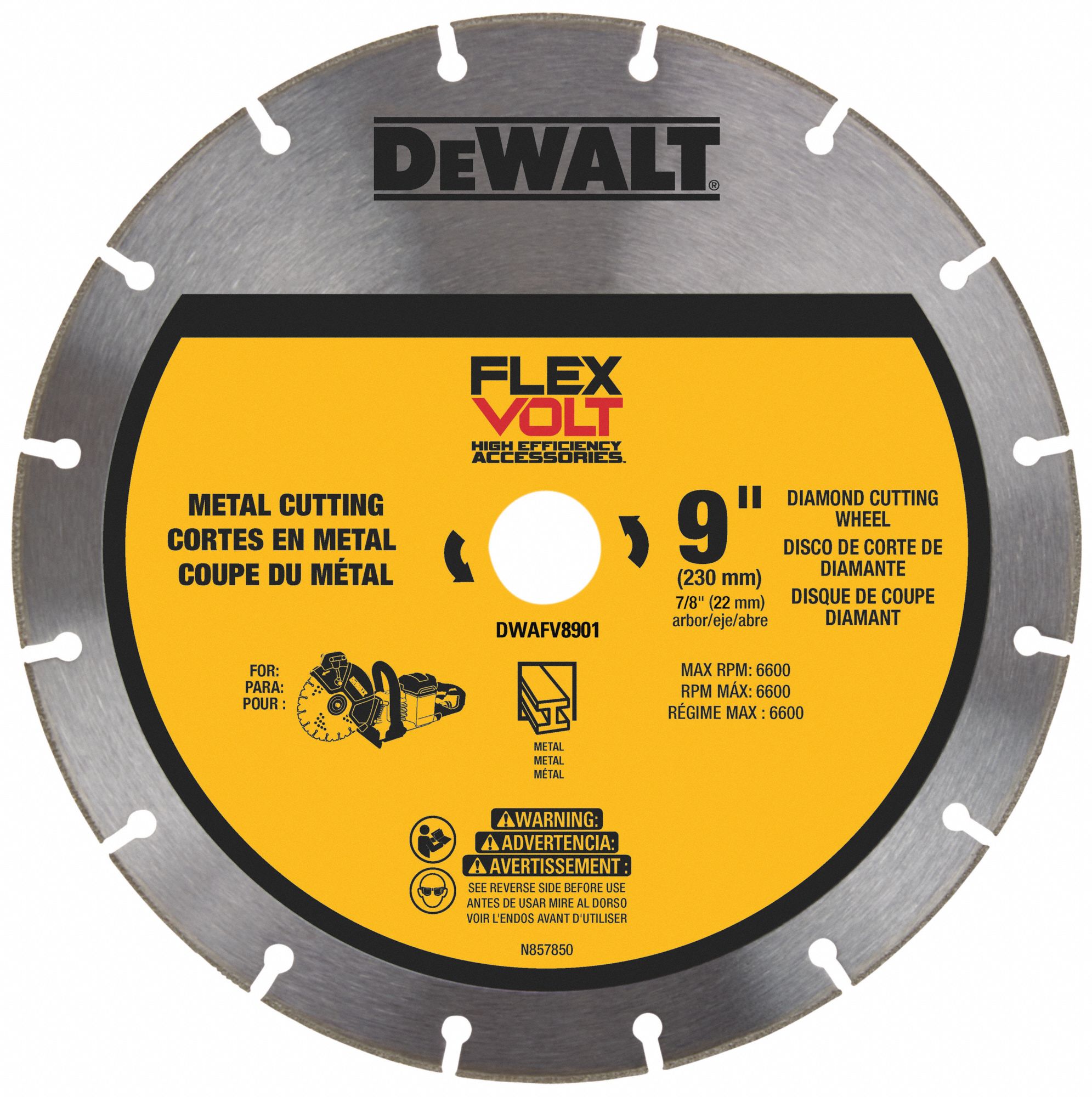 DEWALT, in Blade Dia., 7/8 in Arbor Size, Diamond Saw Blade  60NP23|DWAFV8901 Grainger