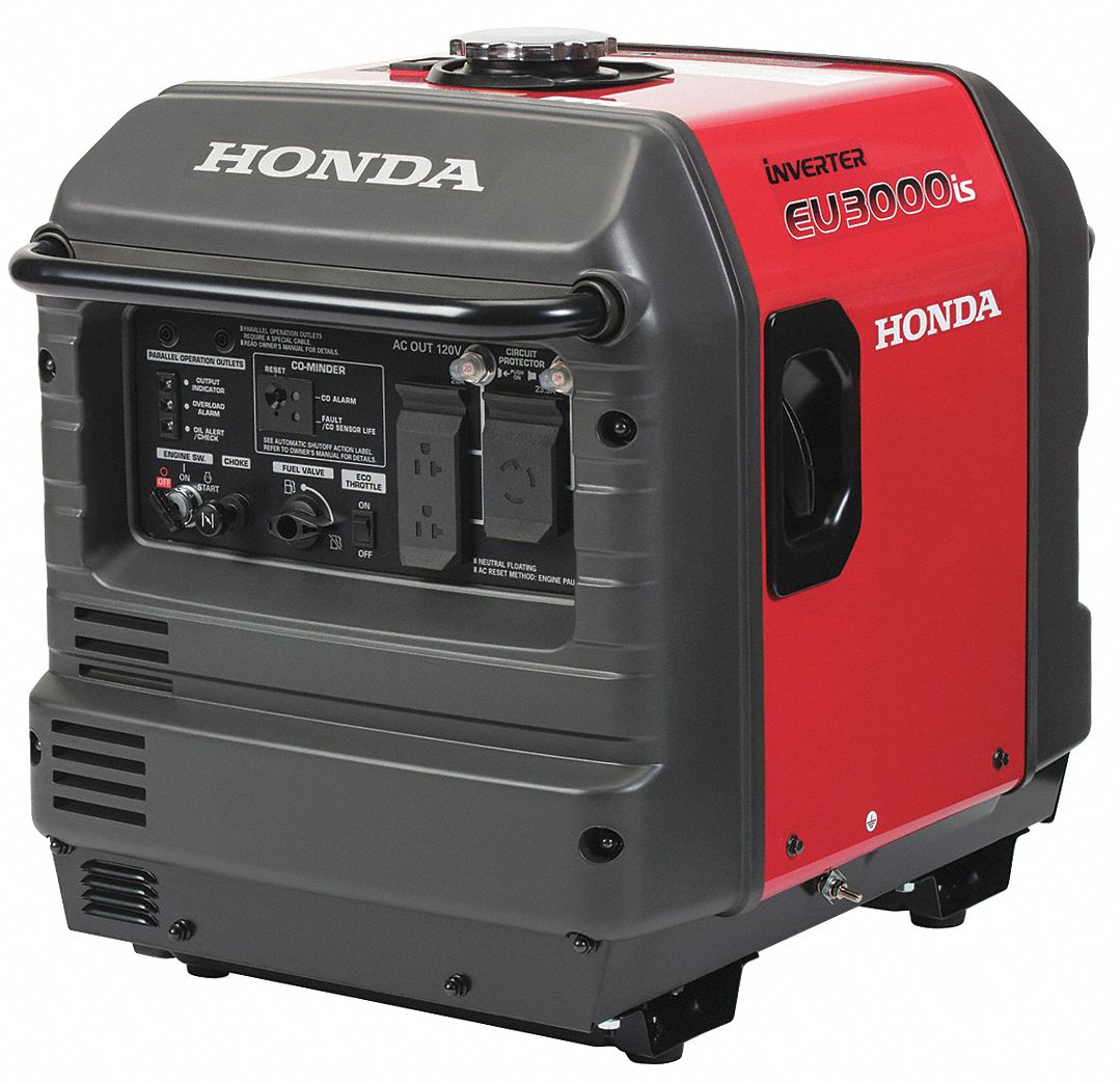 HONDA Portable Generator: Inverter, Gasoline, 2,800 W Running, 3,000 W  Starting, 120V AC, Honda