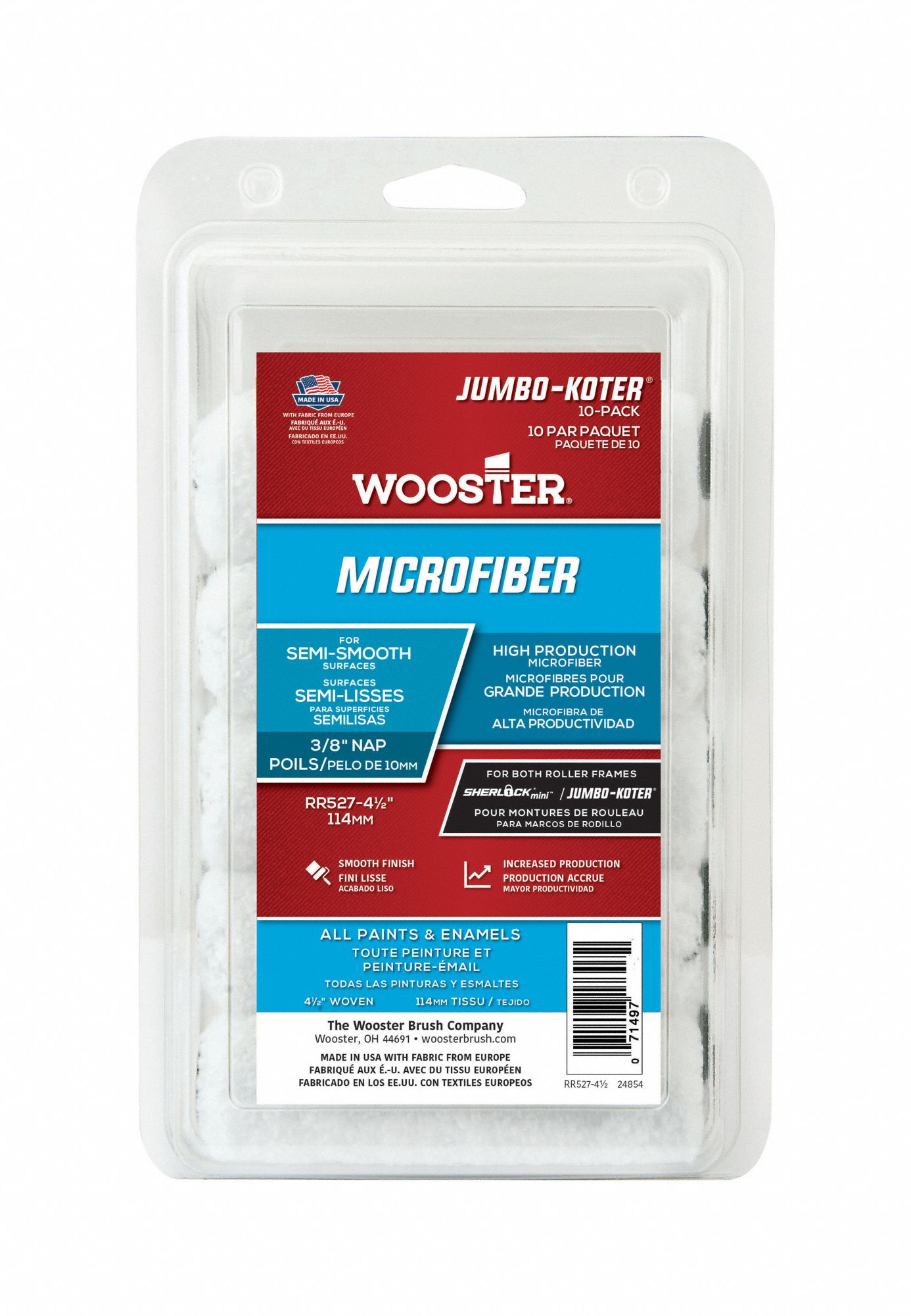 WOOSTER 4 1 2 In Lg 3 8 In Nap Size Roller 60NP93 RR527 4 1 2