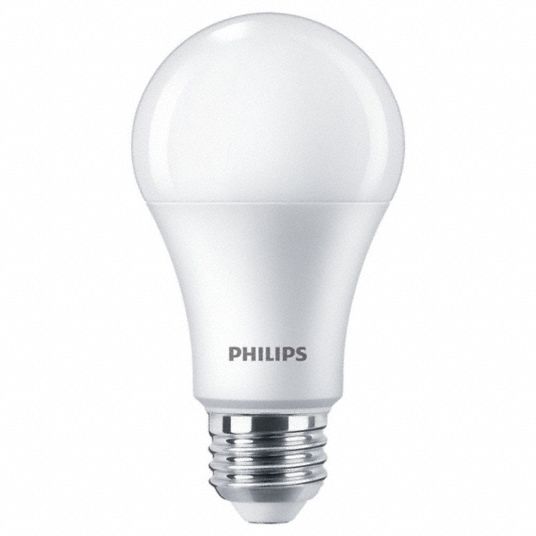 PHILIPS, Medium Screw (E26), LED, Compact LED Bulb - 60NP96|16A19/PER ...