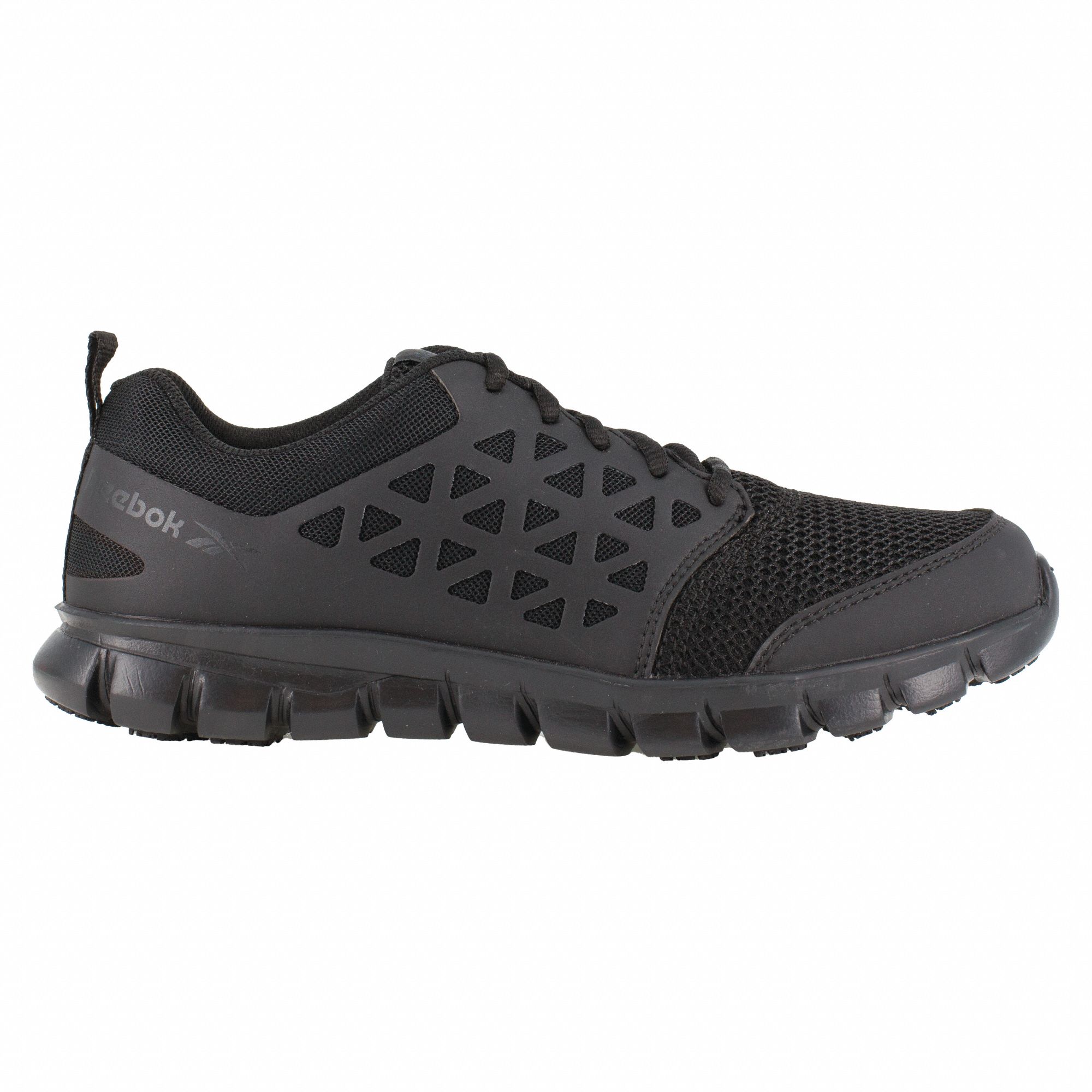 Athletic Shoe, 10 1/2, W, Women's, Black, Plain Toe Type