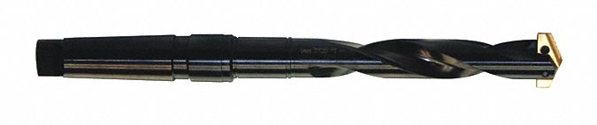 Morse Taper Spade Drill Holder: High Speed Steel, Black Oxide, 1 Seat Size, Taper Shank, Right Hand