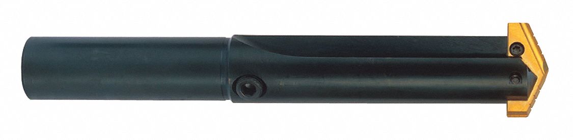 Straight Spade Drill Holder: High Speed Steel, Black Oxide, 2 Seat Size, Straight Shank, Right Hand