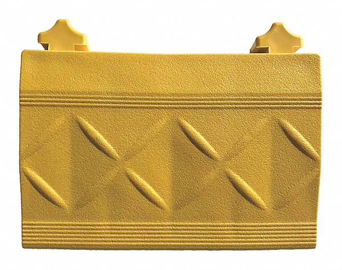 ERGO ADVANTAGE Safety Mat Edges, 6" L, 4" W, Yellow, PVC 60PP31A11Y