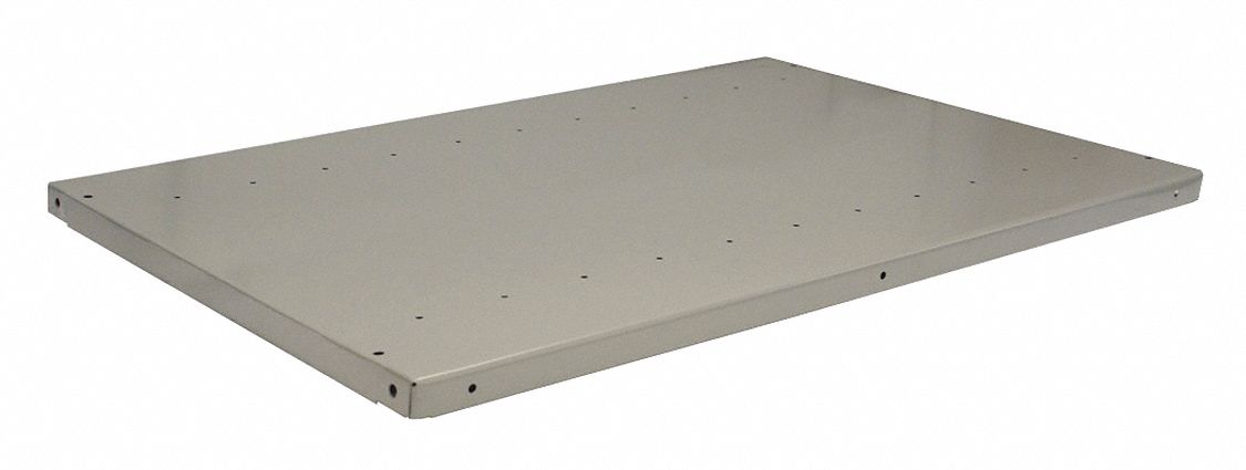 Steel, Clip Adjustable Shelving: 48 in Overall Wd, 24 in Overall Dp, Solid Shelf, 18 ga