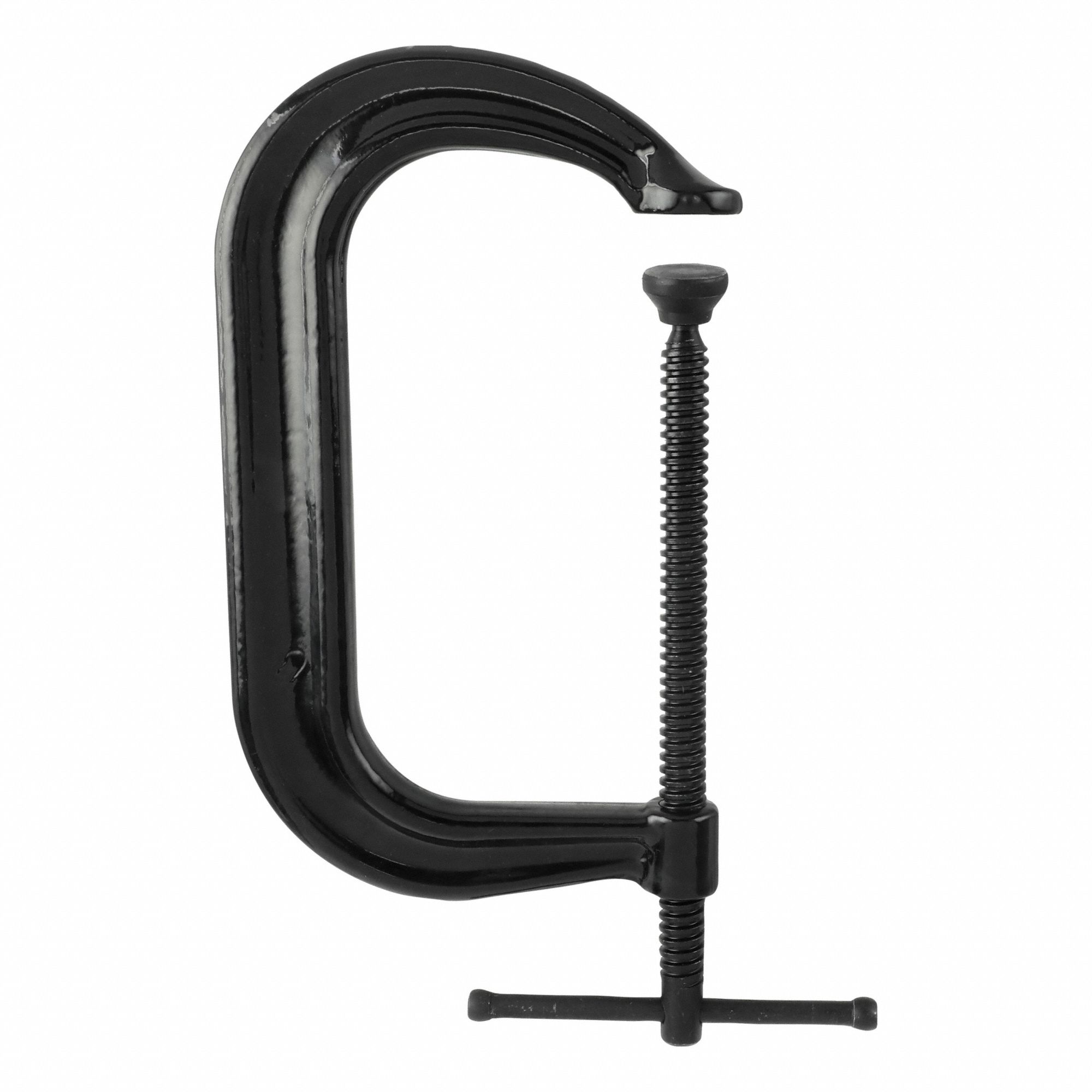 C-Clamp: Extra Heavy Duty, Flat, Swivel, Sliding T Handle, 0 in – 8 in Jaw Opening