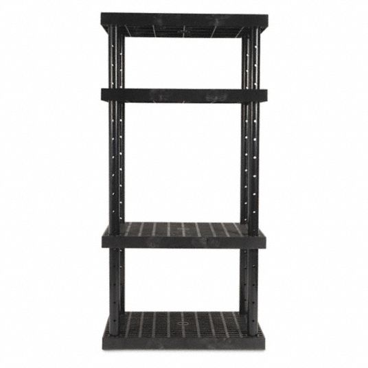 DURASHELF Plastic Shelving 36 in x 24 in, 72 in Overall Ht, 4 Shelves