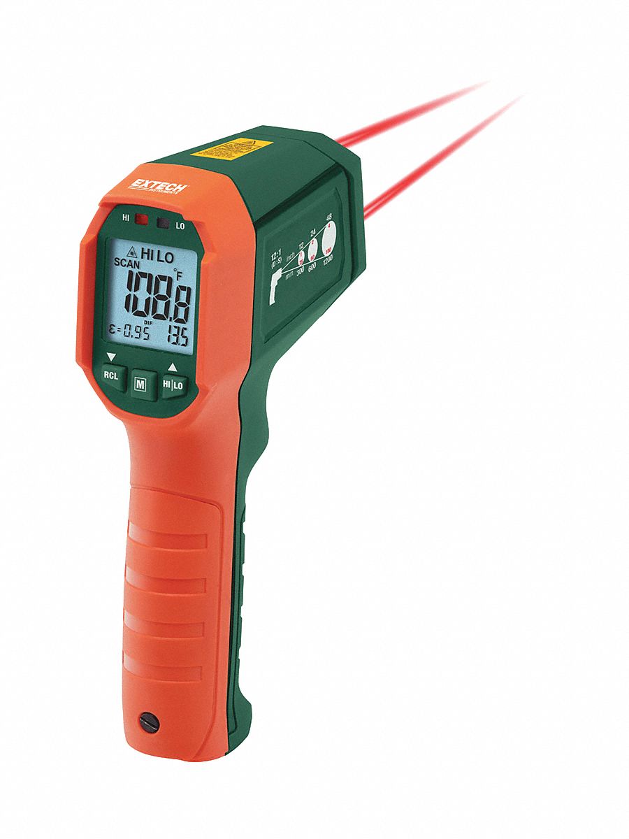 INFRARED THERMOMETER, IR320, MAXIMUM TEMP/MIN TEMP, ADJUSTABLE AT 0.10 TO 1.00, MINI THERMOMETER SIZE
