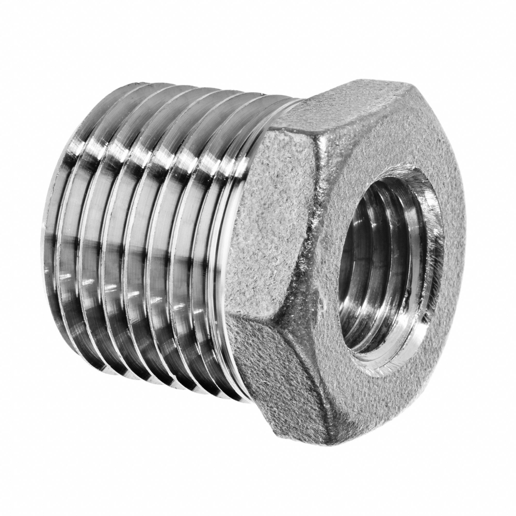 REDUCING COUPLING, MBSPT X FBSPT, 1 X ½ IN PIPE SIZE, 316 STAINLESS STEEL, 150 PSI