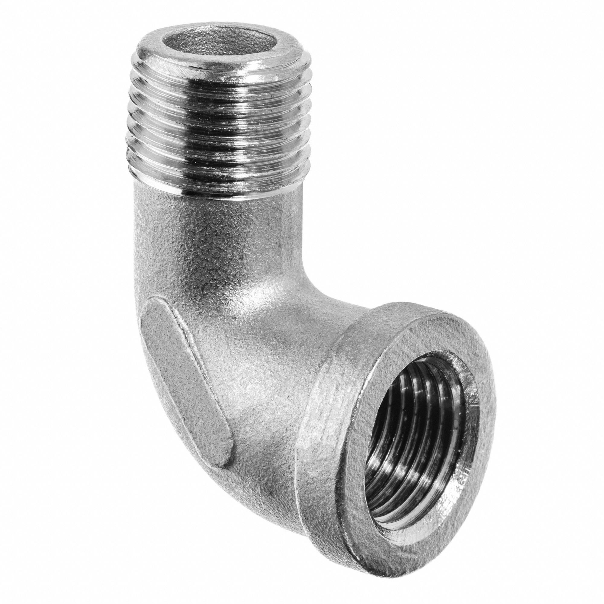 90-DEGREE ELBOW, FNPT X MNPT, CLASS 150, ⅛ IN PIPE SIZE, 316 STAINLESS STEEL, 150 PSI