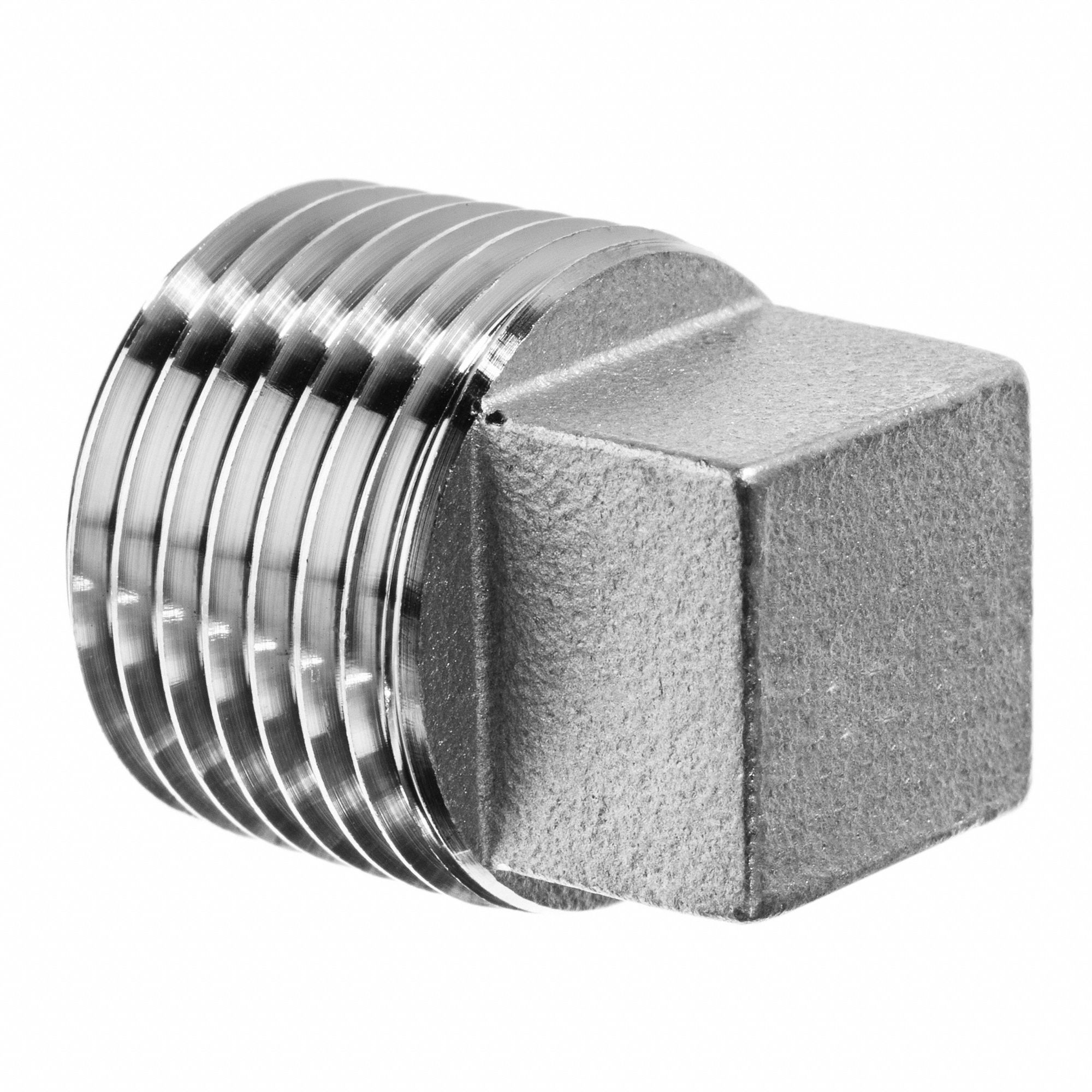 SQUARE HEAD PLUG, MBSPT, ¾ IN PIPE SIZE, 316 STAINLESS STEEL, 150 PSI