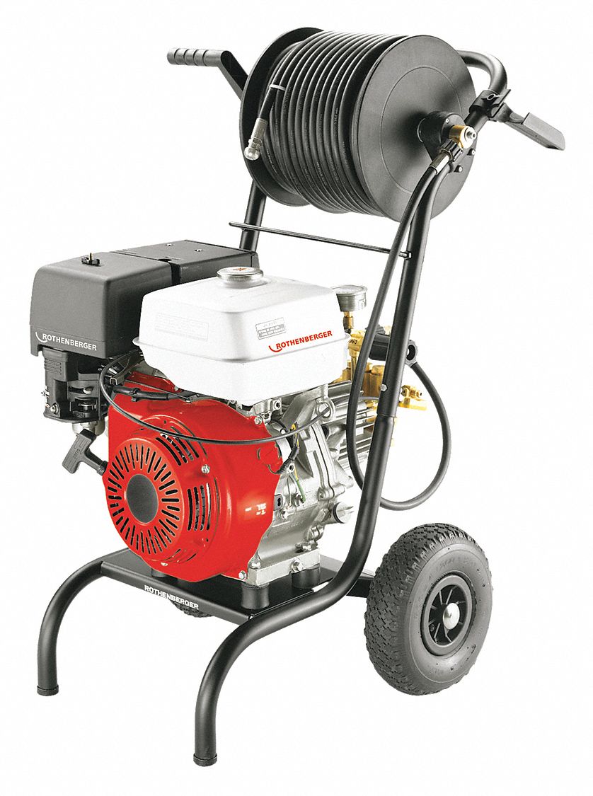 ROTHENBERGER Water Jetter, 2610 psi, 131 ft, Gas Engine 60PZ7776090
