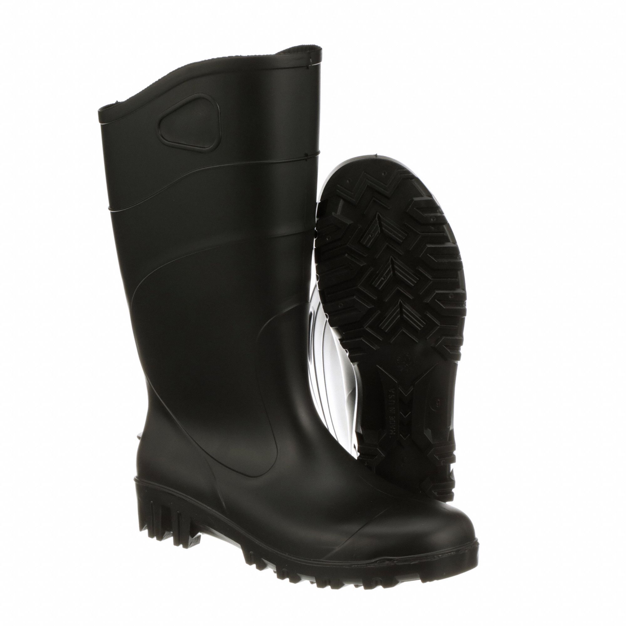 HEARTLAND FOOTWEAR Rubber Boots, Unisex, 15, Knee, Plain Toe Type, PVC