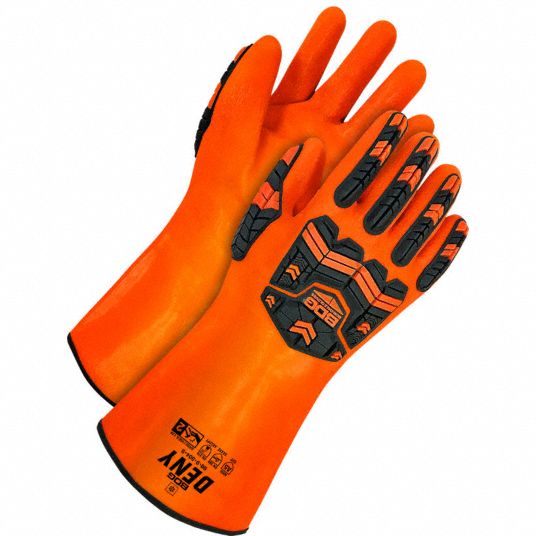 Cut Resistant Gloves Food Grade Level 5 Protection - Large - Orange