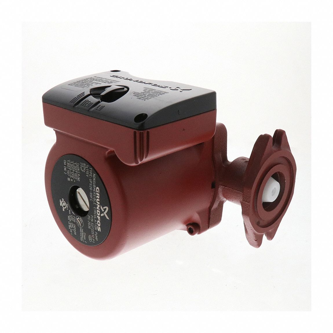 Hydronic Circulating Pump: Multi-Speed, Grundfos, Flanged, 1/6 HP, 29 ft Max. Head