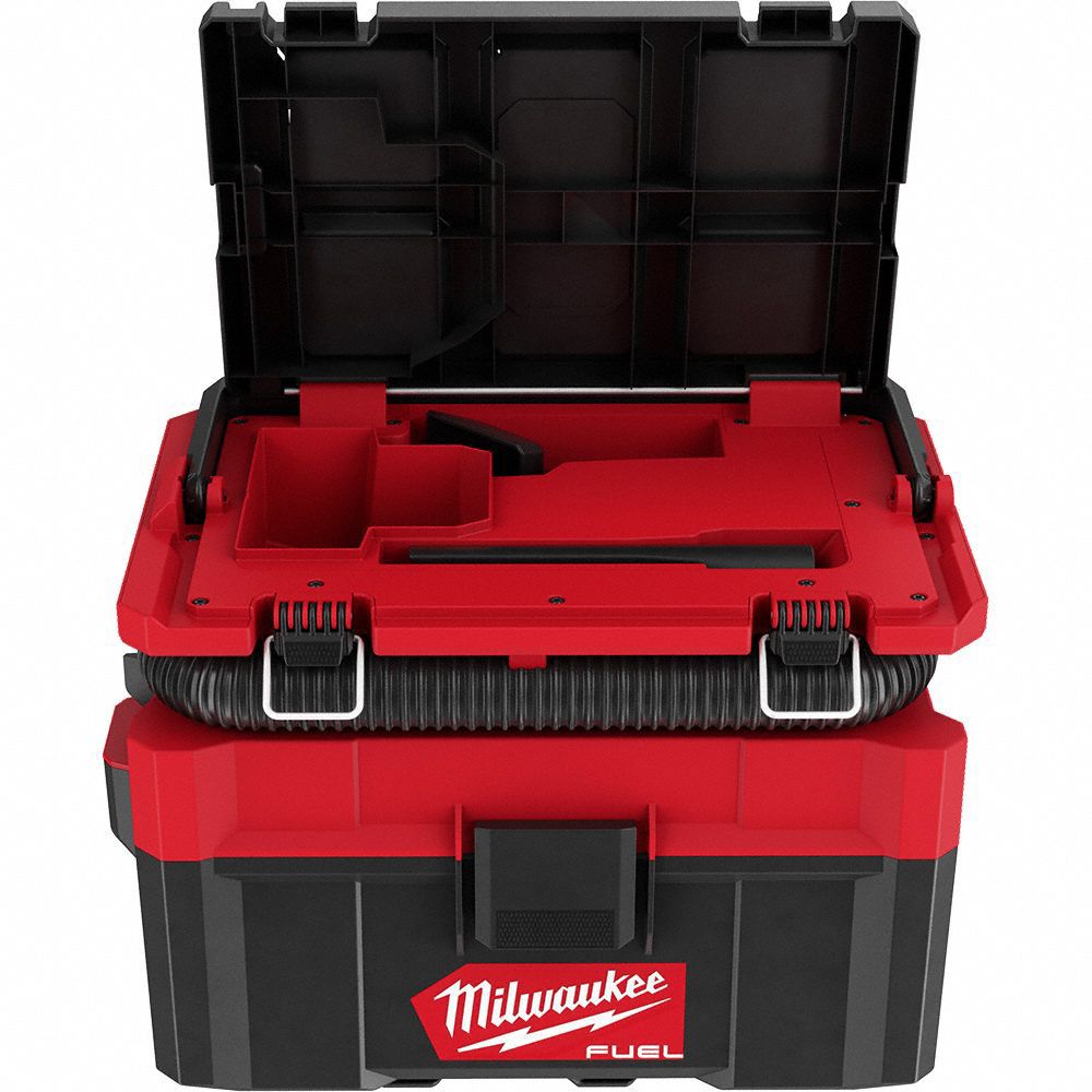 MILWAUKEE, 2.5 gal Tank Size, Plastic, Wet/Dry Vacuum - 60RE82 