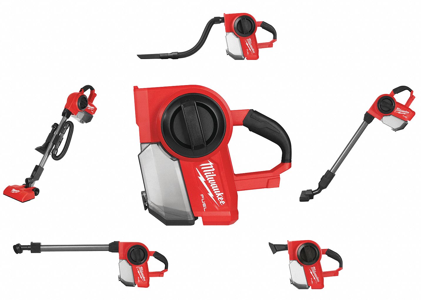 MILWAUKEE Cordless, Compact Vacuum, 0.25 gal, Plastic, 32 cfm Vacuum Air Flow, 1 1/4 in Vacuum