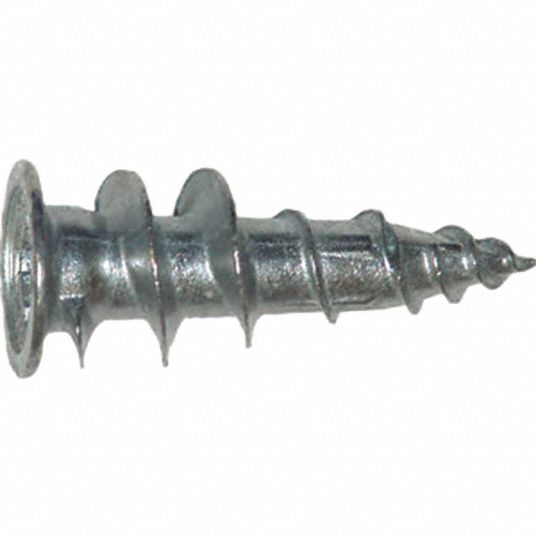 ITW BUILDEX, Zinc, 1/2 in, Self Drilling Drywall Anchor - 60RE99|5000900 -  Grainger