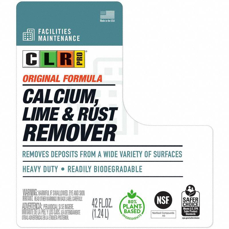 CLR PRO Calcium Lime and Rust Remover: Jug, 42 oz Container Size ...