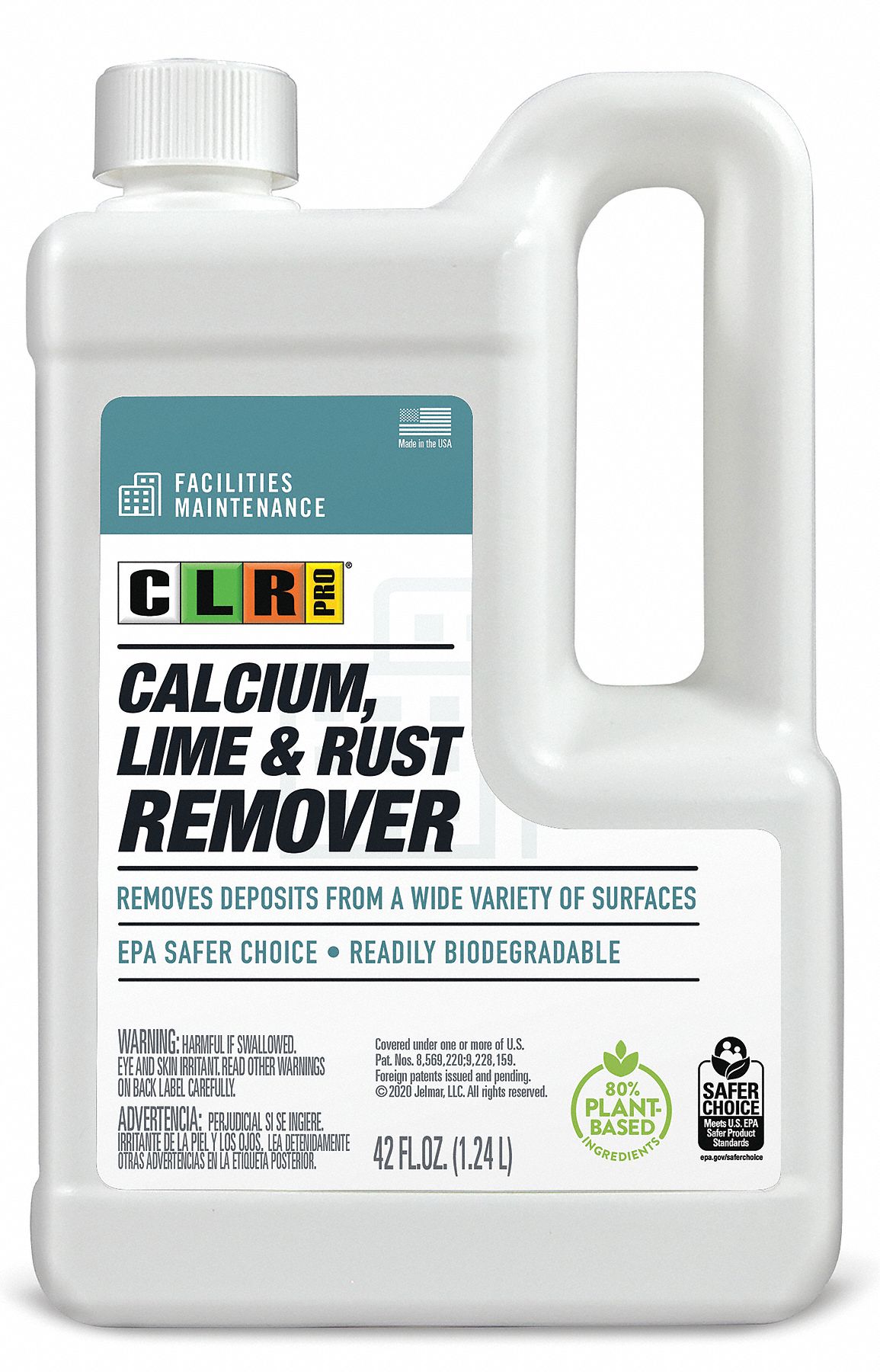 Calcium Lime and Rust Remover: Jug, 42 oz Container Size, Concentrated, Liquid