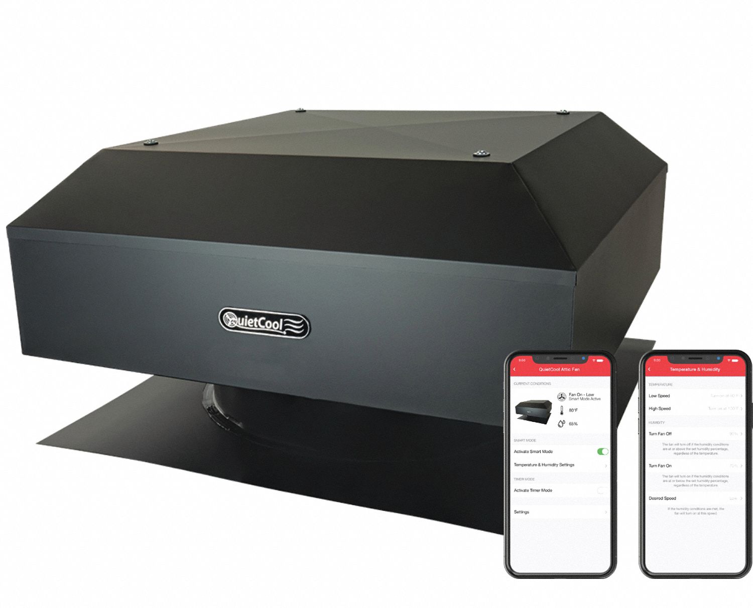 QUIETCOOL Roof Roof Ventilator, 3,000 sq ft Max. Attic Area (Sq.Ft