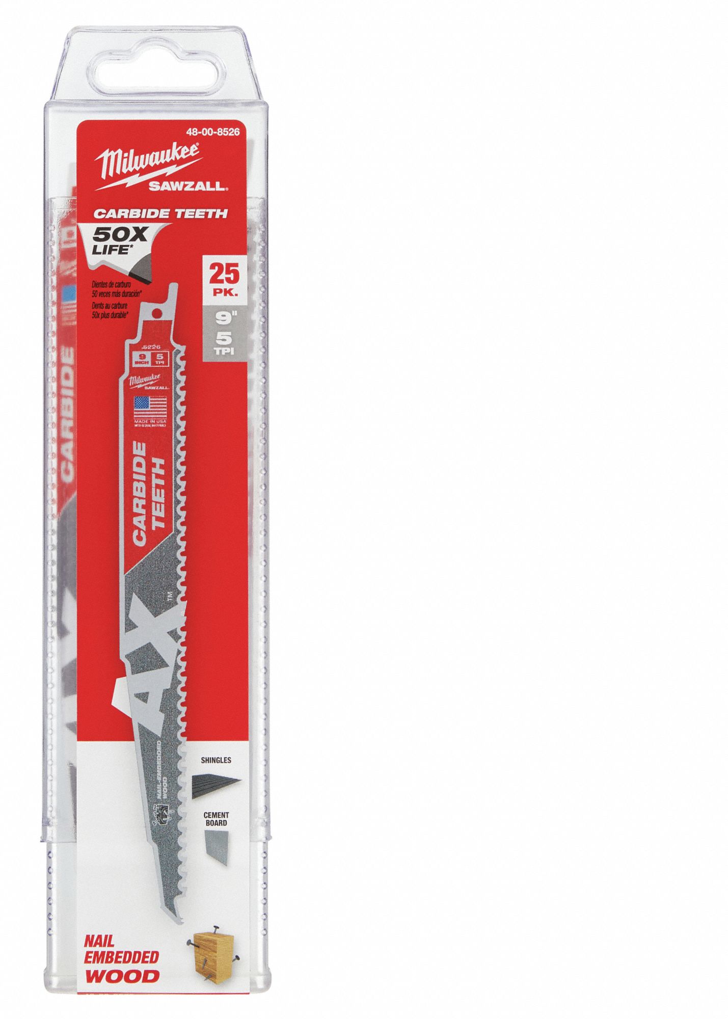 ReciproSawBlade, L:9", TPI:7, Straight