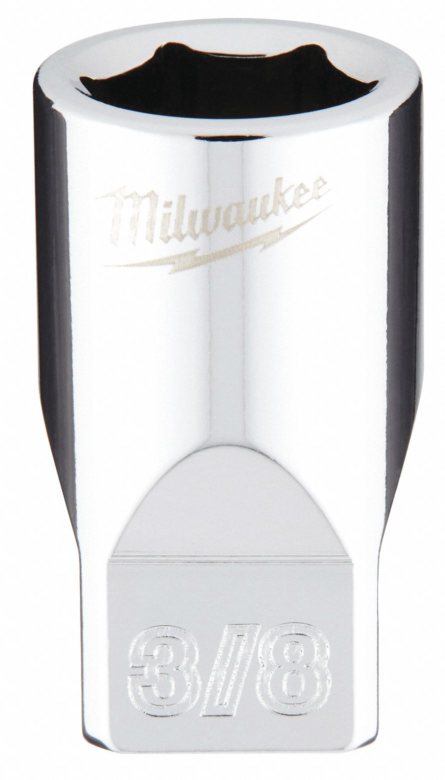 Standard Socket: SAE, 1/4 in Drive Size, 3/8 in Socket Size, 6-Point, Std, Chrome