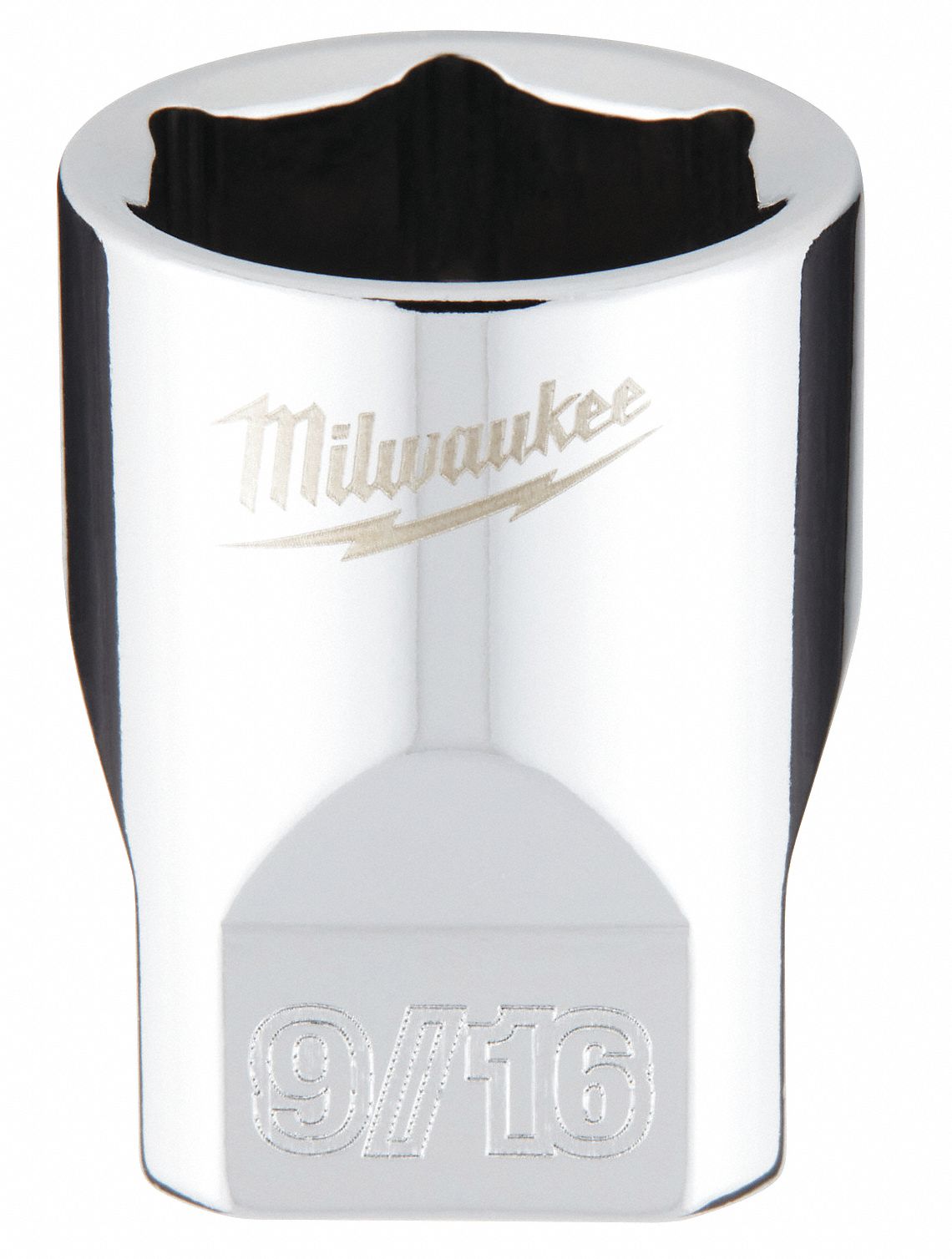 Standard Socket: SAE, 1/4 in Drive Size, 9/16 in Socket Size, 6-Point, Std, Chrome