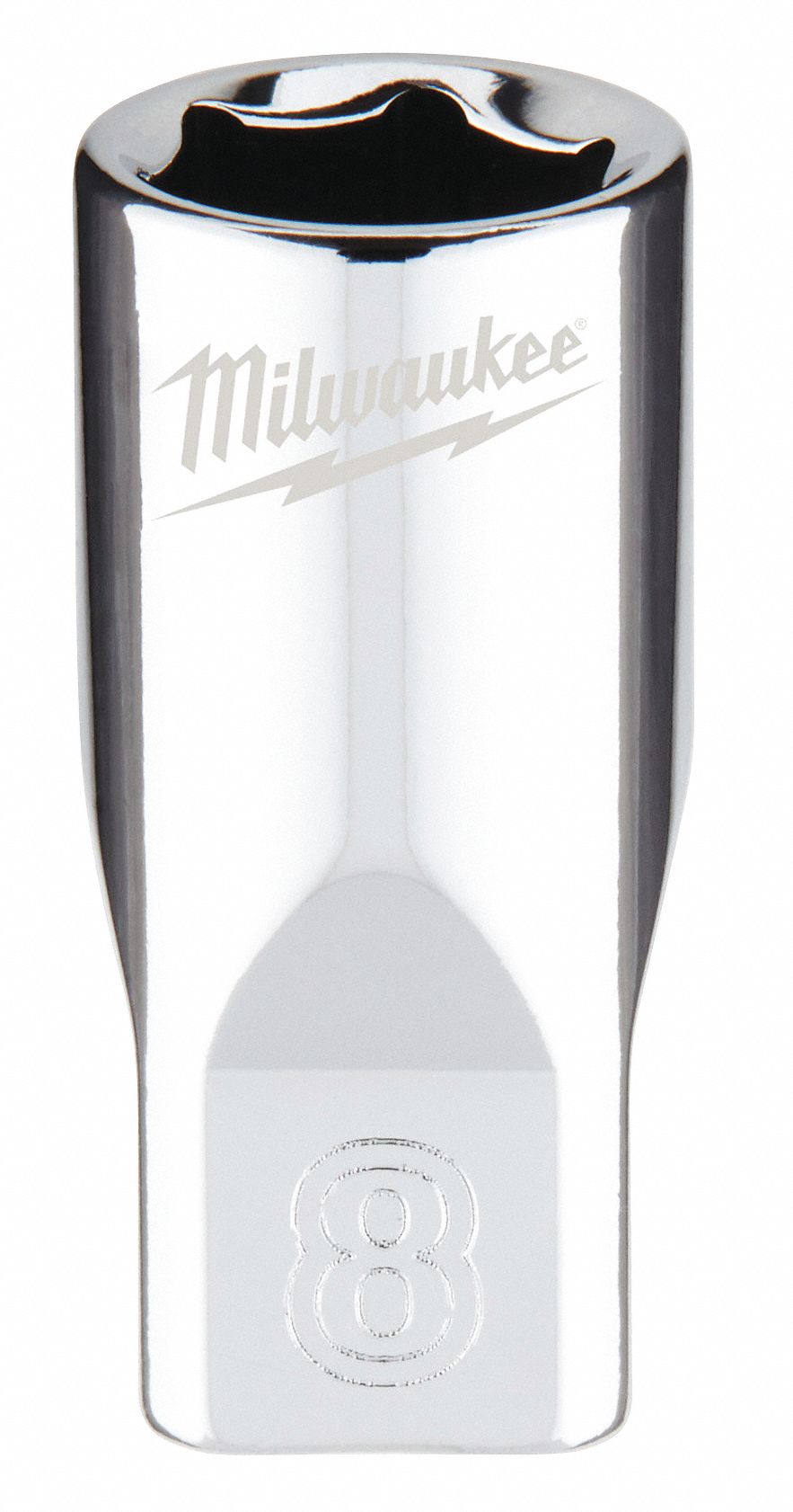 Standard Socket: Metric, 1/4 in Drive Size, 8 mm Socket Size, 6-Point, Std, Chrome