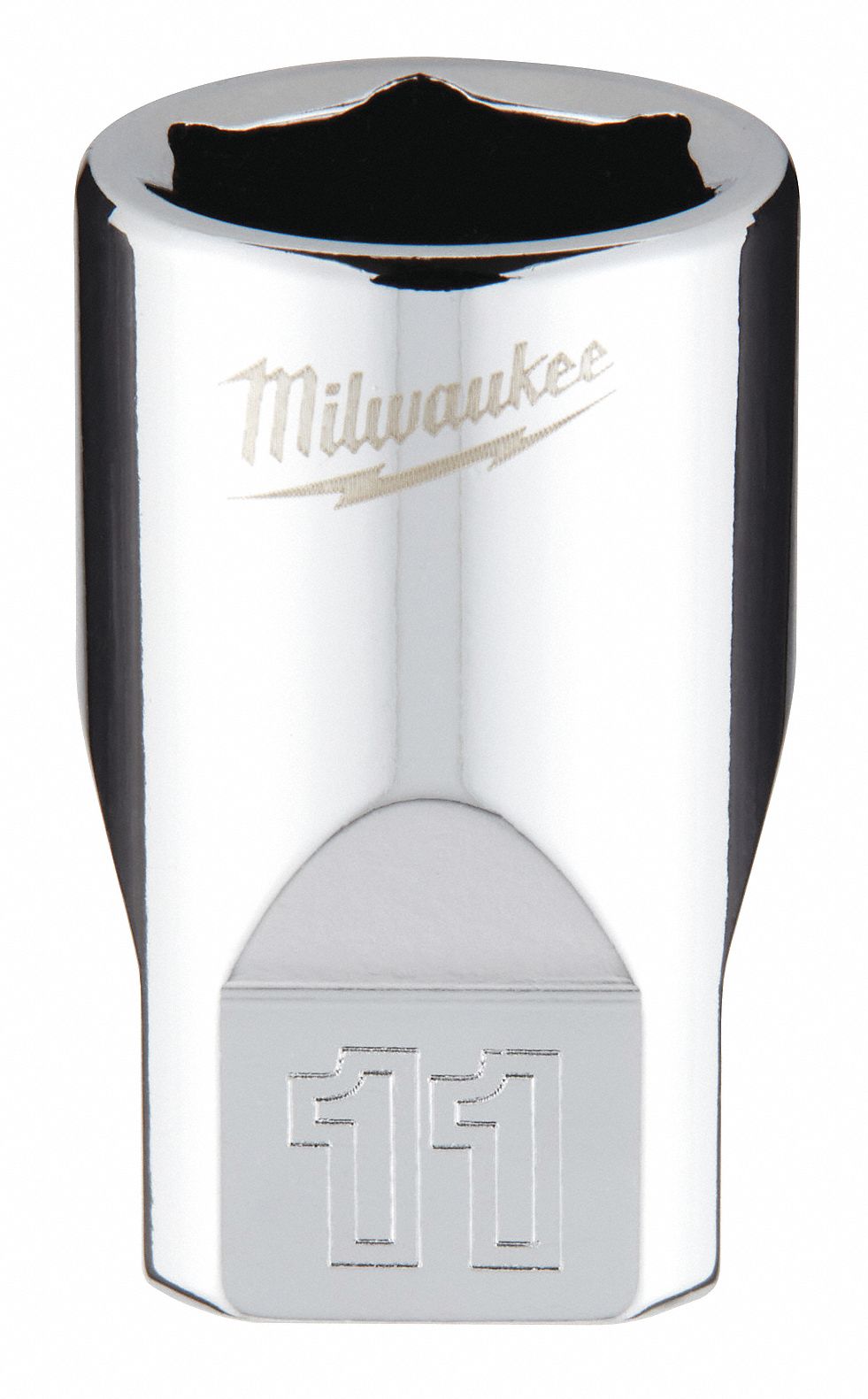 Standard Socket: Metric, 1/4 in Drive Size, 11 mm Socket Size, 6-Point, Std, Chrome