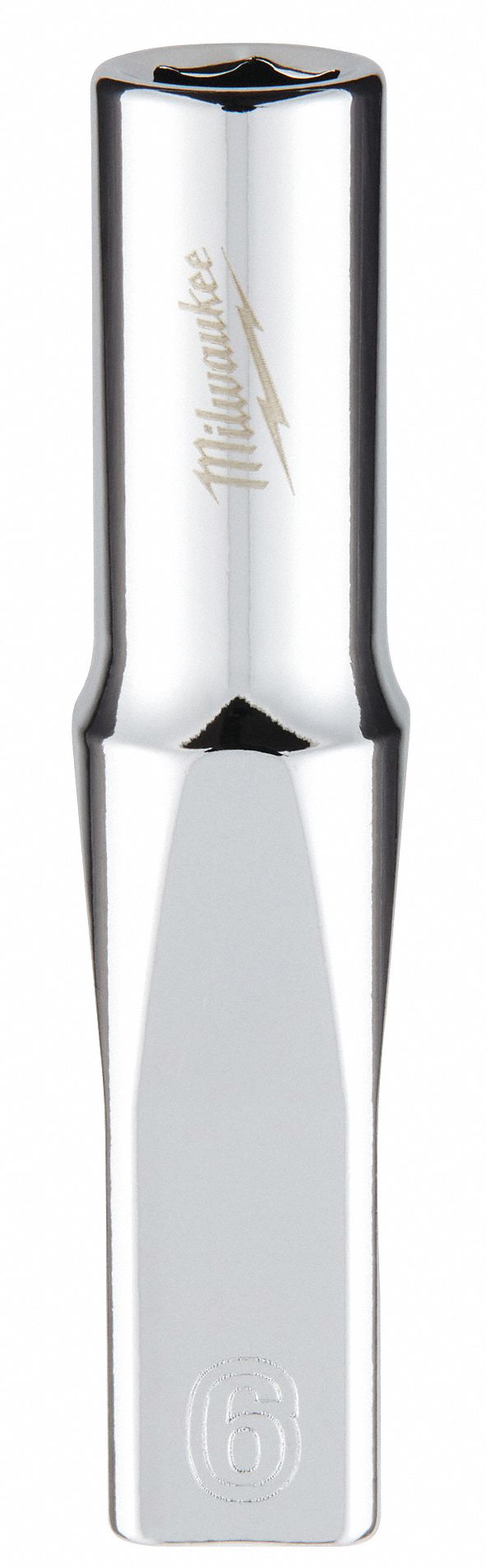 Deep Well Socket: Metric, 1/4 in Drive Size, 6 mm Socket Size, 6-Point, Deep, Chrome