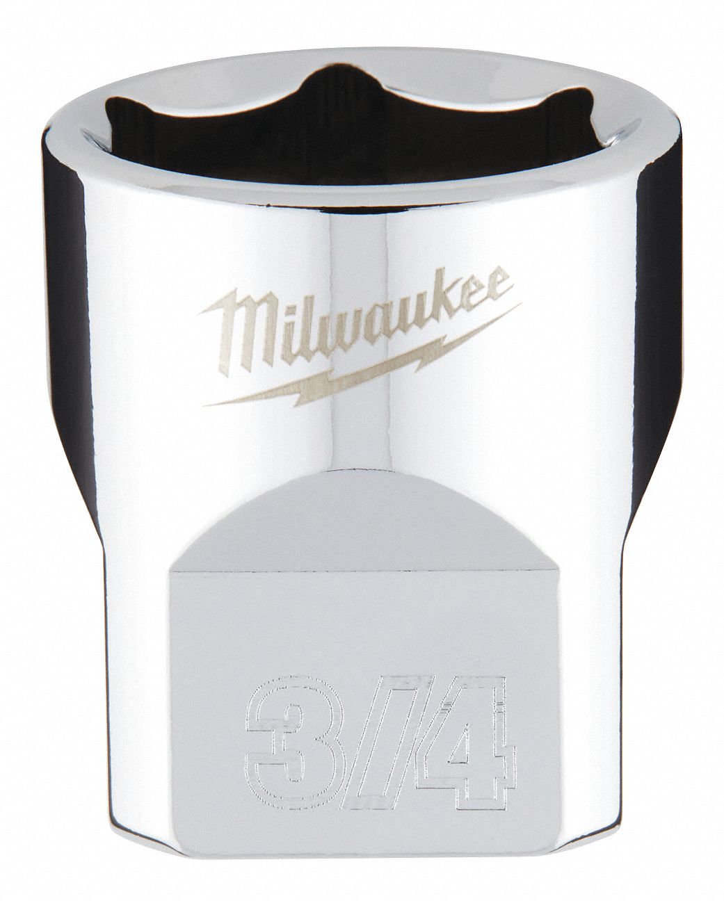 Standard Socket: SAE, 3/8 in Drive Size, 3/4 in Socket Size, 6-Point, Std, Chrome