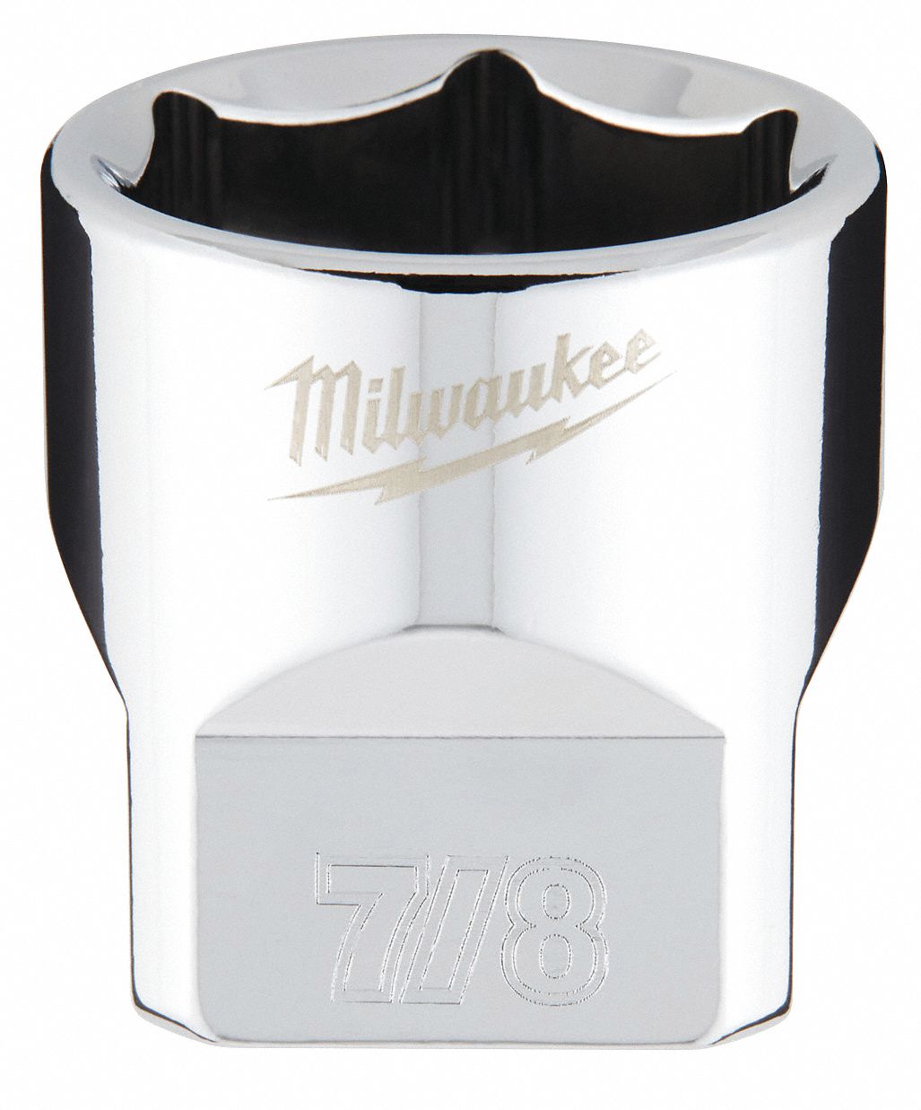 Standard Socket: SAE, 3/8 in Drive Size, 7/8 in Socket Size, 6-Point, Std, Chrome