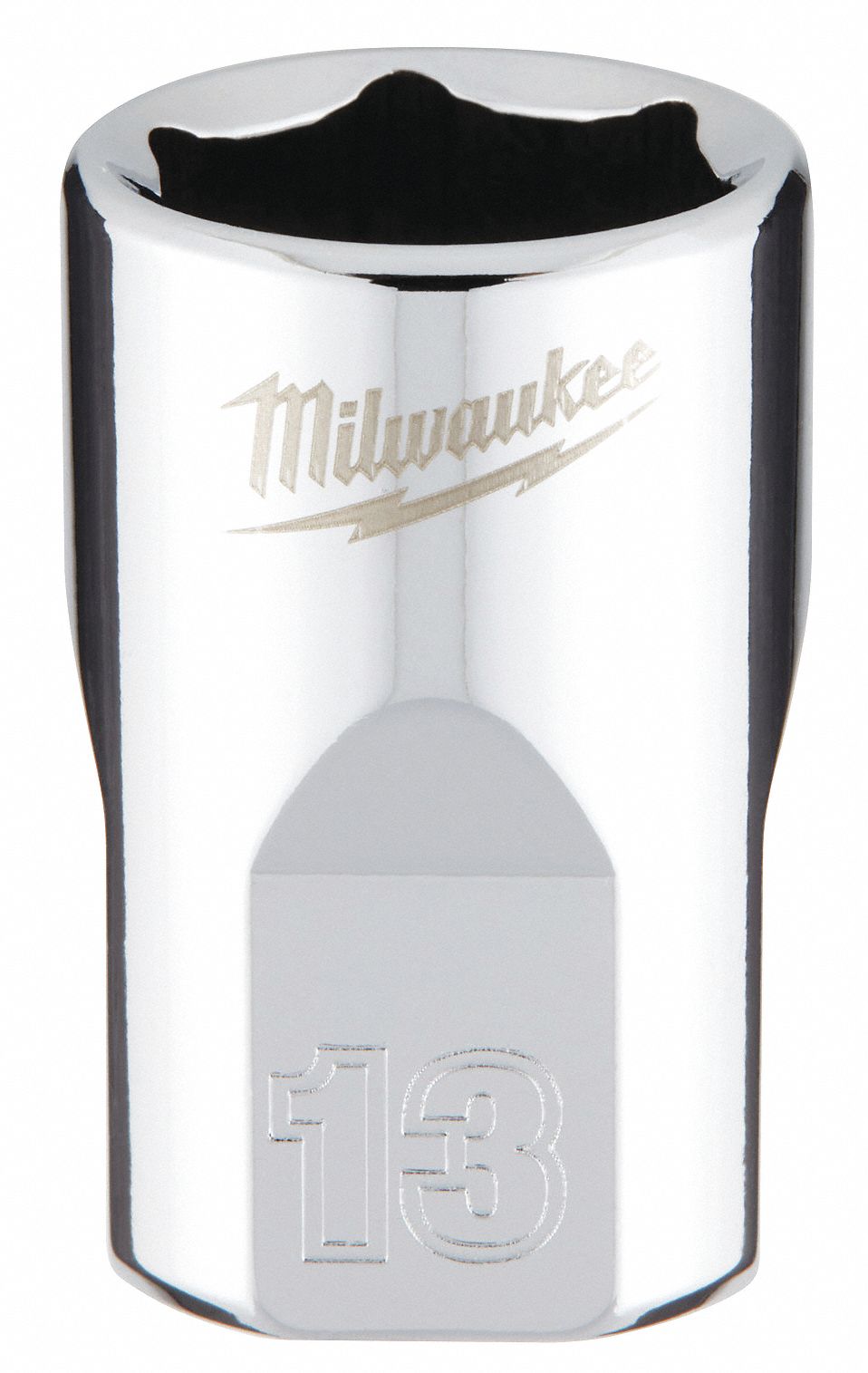 Standard Socket: Metric, 3/8 in Drive Size, 13 mm Socket Size, 6-Point, Std, Chrome