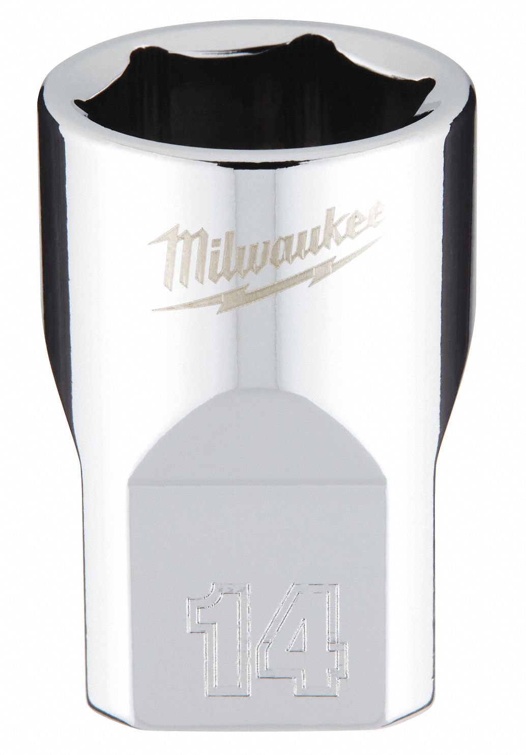 Standard Socket: Metric, 3/8 in Drive Size, 14 mm Socket Size, 6-Point, Std, Chrome