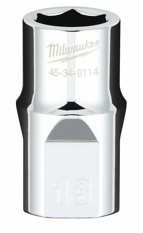 PRISE,STAND,COMPATIBLE A LA CLÉ À 4 PANS,6 PT,FINI POLIE,13 MM X 1/2 PO DR,SVC