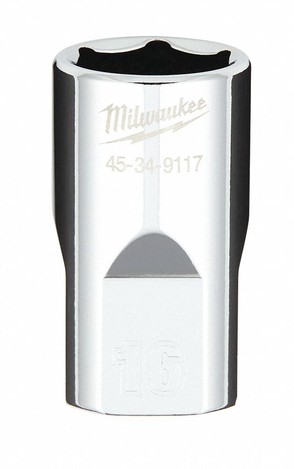 PRISE,STAND,COMPATIBLE A LA CLÉ À 4 PANS,6 PT,FINI POLIE,16 MM X 1/2 PO DR,SVC