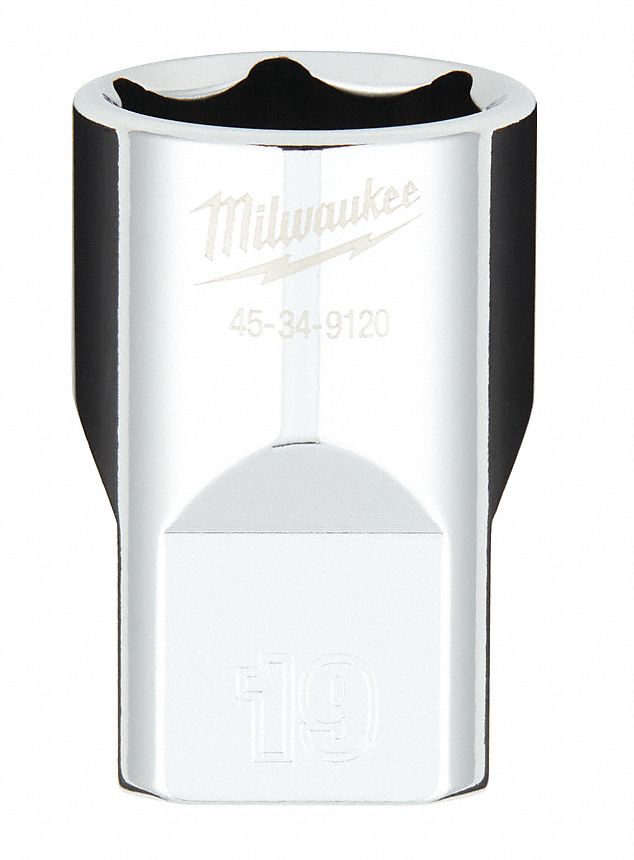 PRISE,STAND,COMPATIBLE A LA CLÉ À 4 PANS,6 PT,FINI POLIE,19 MM X 1/2 PO DR,SVC