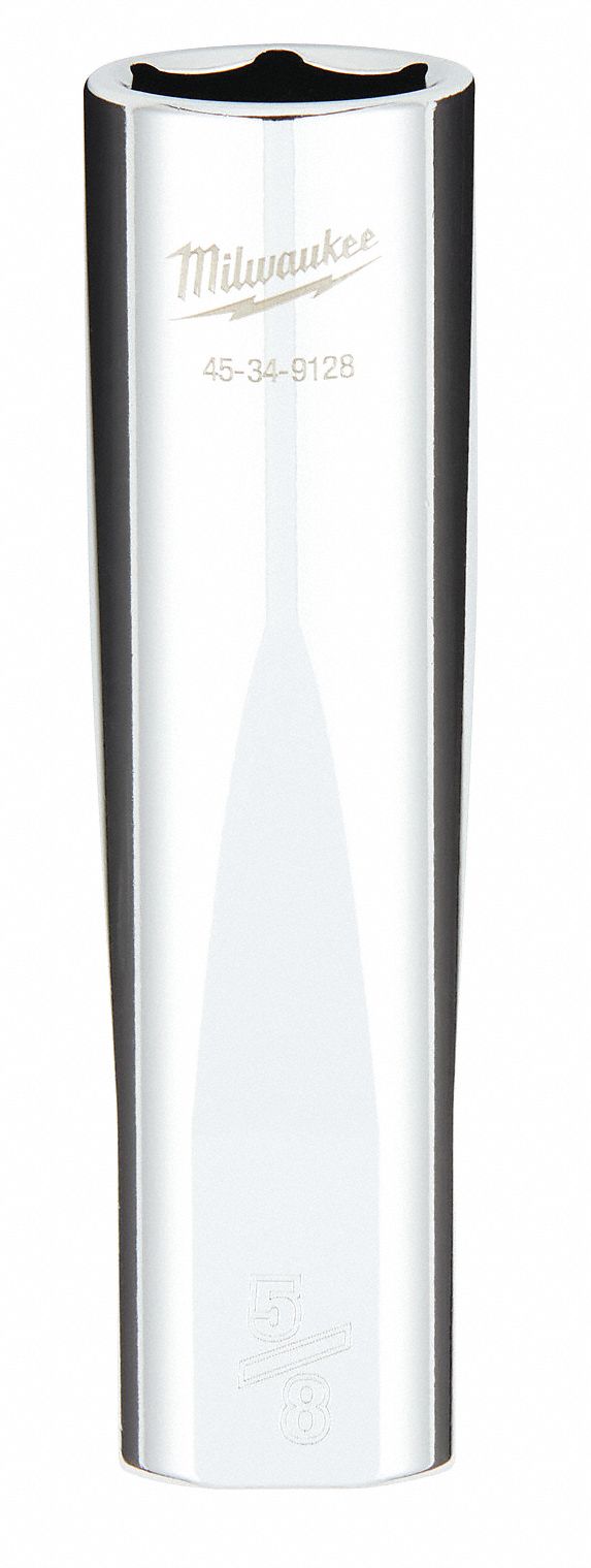 PRISE,PROFOND,COMPATIBLE A LA CLÉ À 4 PANS,6 PT,FINI POLIE,5/8 X 1/2 PO DR,SVC