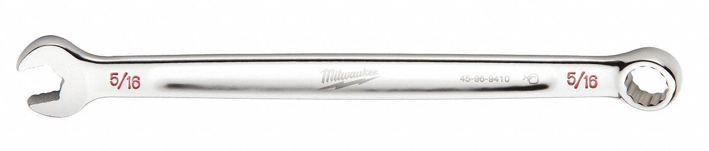 Combination Wrench, 5/16in, Length 5 1/2in