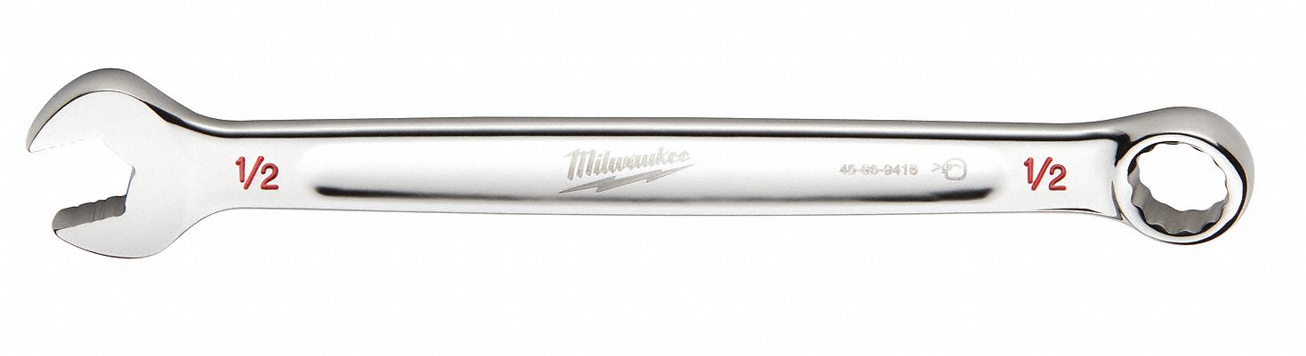 Combination Wrench, 1/2in, Length 7in