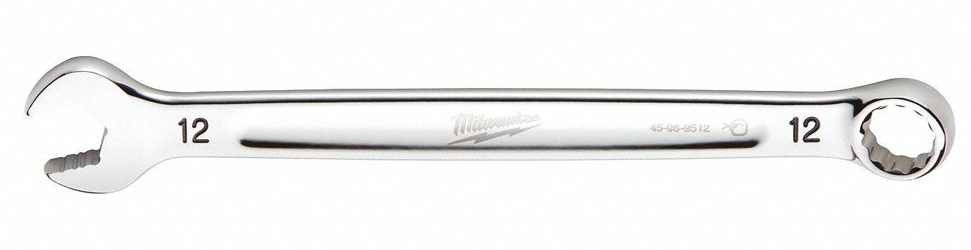 Combination Wrench, 12 mm, Length 6 3/4in