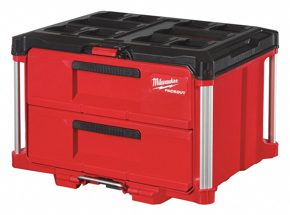 TOOL BOX,2-DRAWER,14 1/3IN H,22 1/5IN W