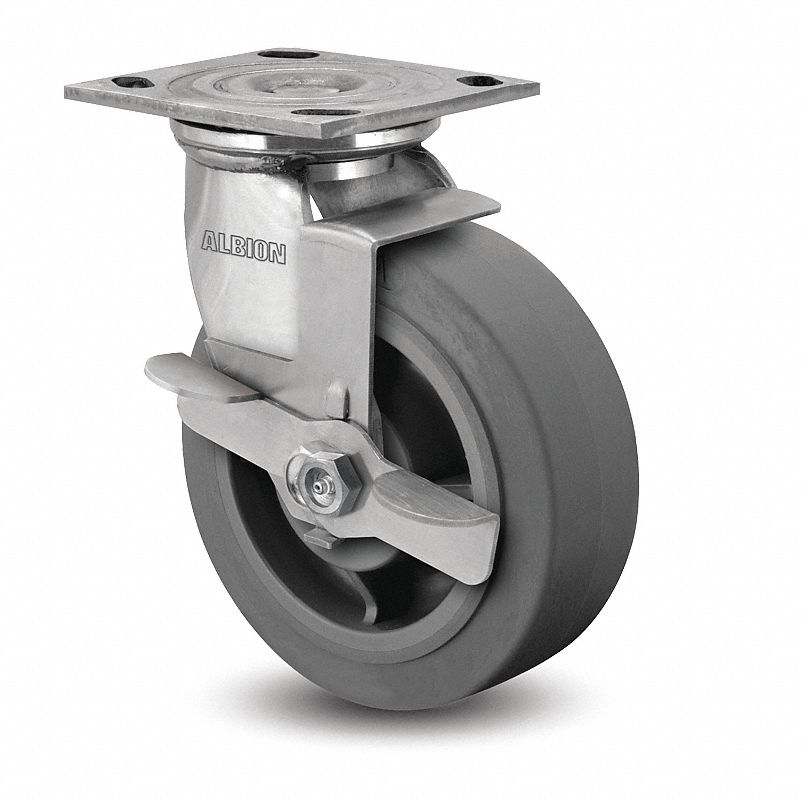 Caster, Kingpin, 675 lb, 8 in Dia.