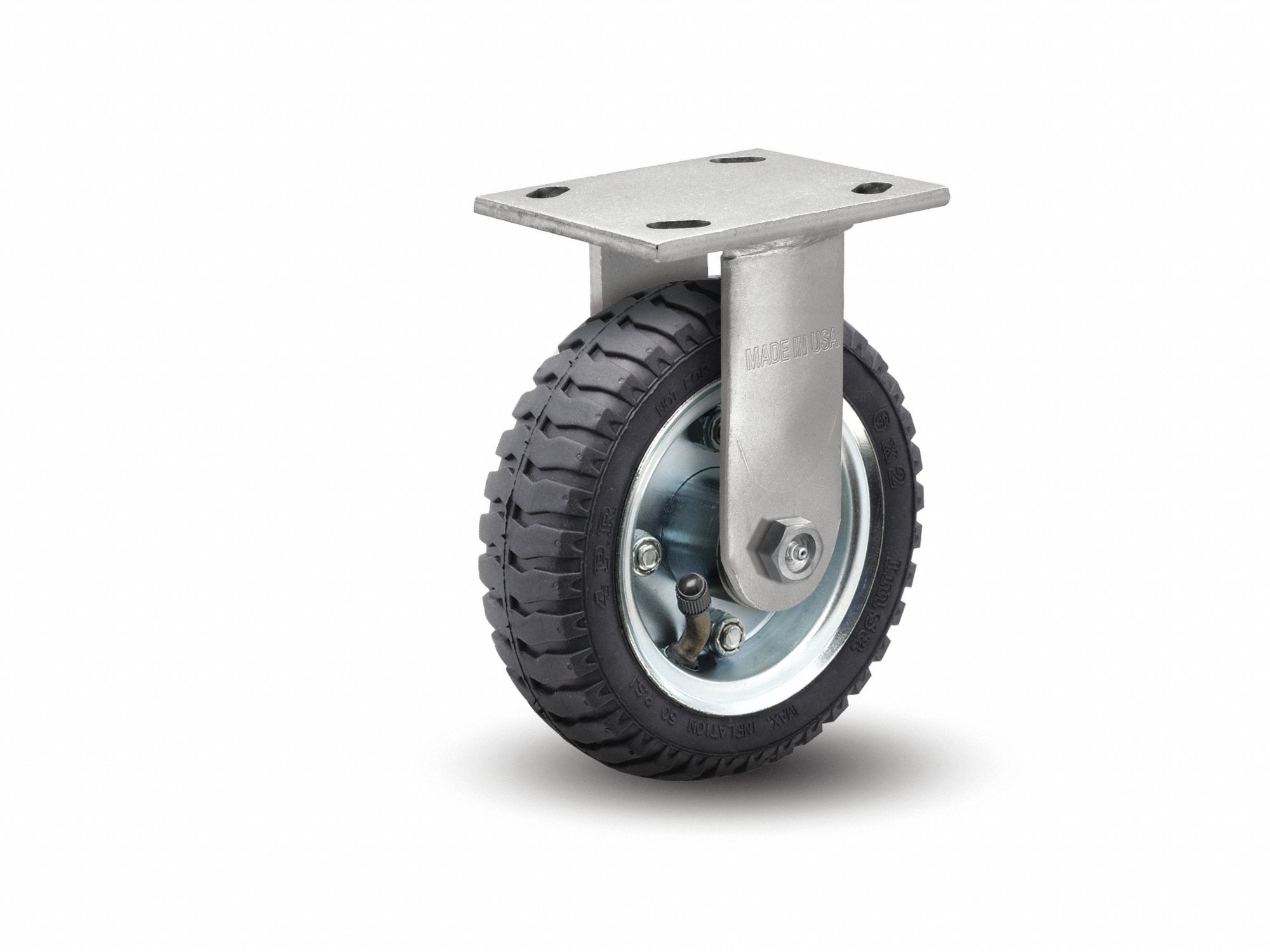 Smooth-Ride Pneumatic & Flat-Free Plate Casters